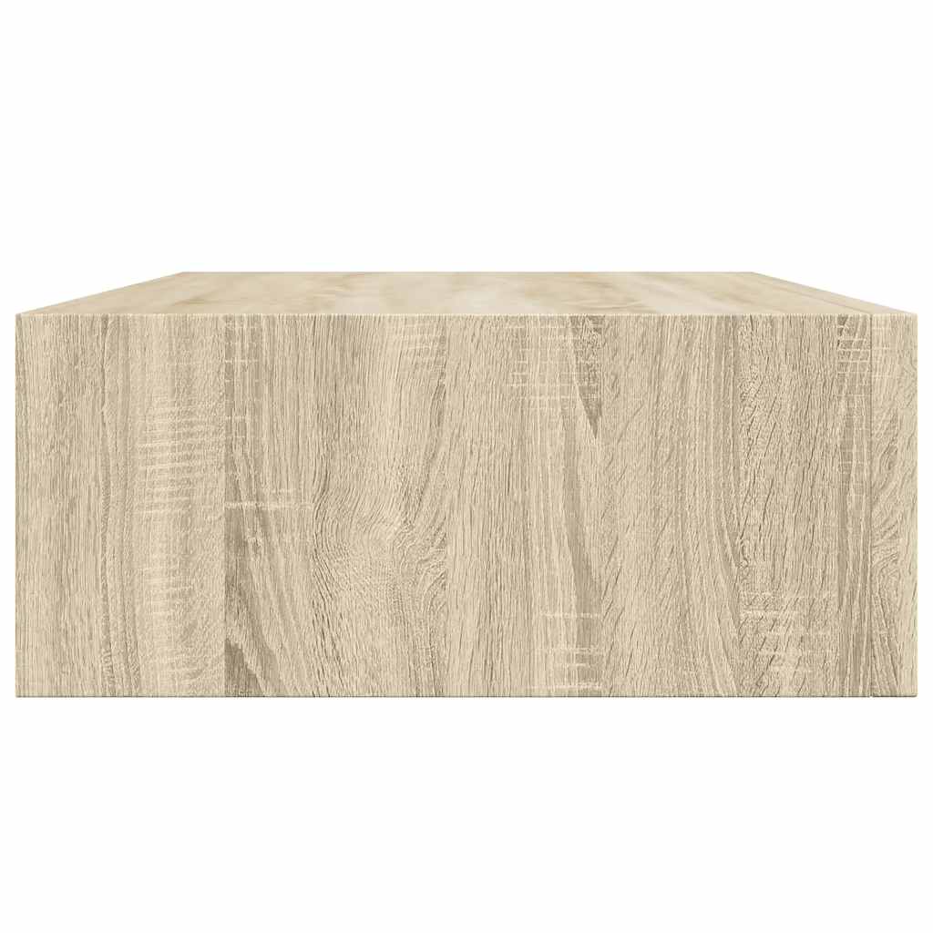 Scaffale con Cassetti da Parete Rovere 40x23,5x10 cm in MDF