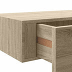 Scaffale con Cassetti da Parete Rovere 40x23,5x10 cm in MDF