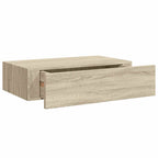 Scaffali con Cassetti da Parete 2 pz Rovere 40x23,5x10 cm MDF