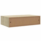Scaffali con Cassetti da Parete 2 pz Rovere 40x23,5x10 cm MDF