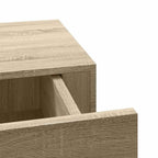 Scaffali con Cassetti da Parete 2 pz Rovere 40x23,5x10 cm MDF