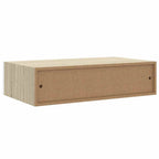 Mensola a muro con cassetti in rovere e bianco 40x23,5x10 cm MDF