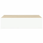 Scaffali con Cassetti 2 pz Rovere e Bianco 40x23,5x10 cm in MDF