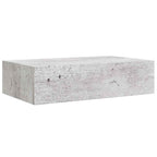 Scaffale con Cassetti da Parete Grigio Cemento 40x23,5x10cm MDF