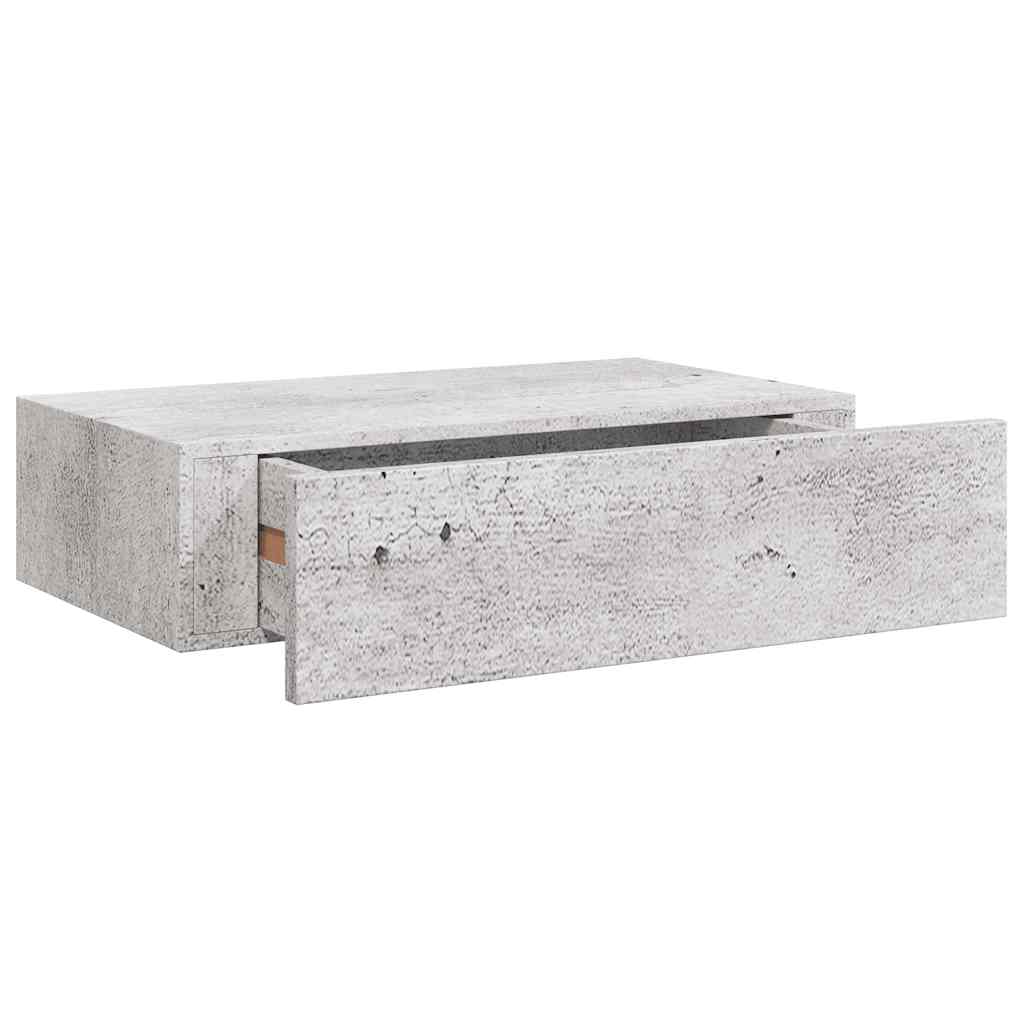 Scaffali con Cassetti 2 pz Grigio Cemento 40x23,5x10 cm in MDF
