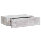 Scaffali con Cassetti 2 pz Grigio Cemento 40x23,5x10 cm in MDF