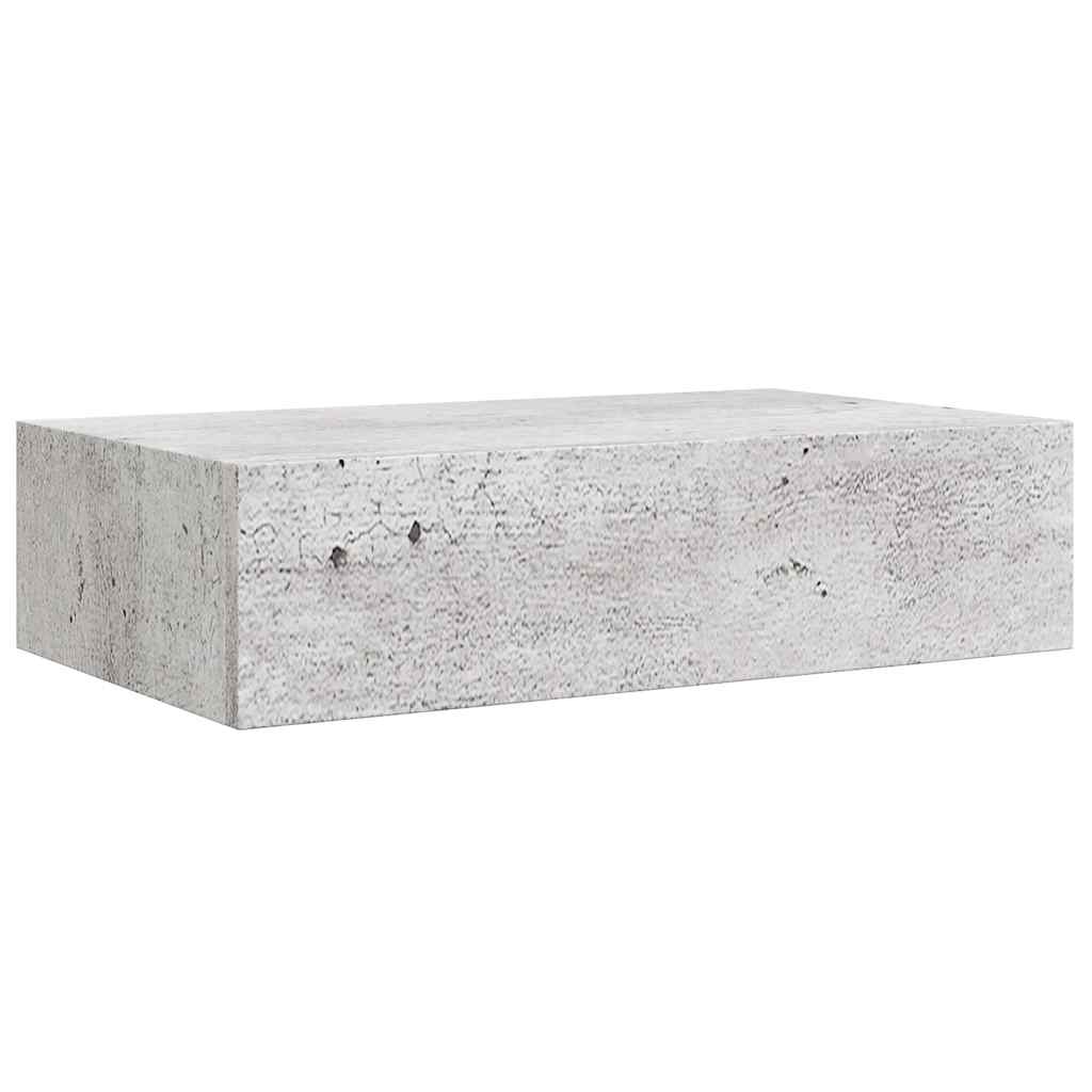 Scaffali con Cassetti 2 pz Grigio Cemento 40x23,5x10 cm in MDF
