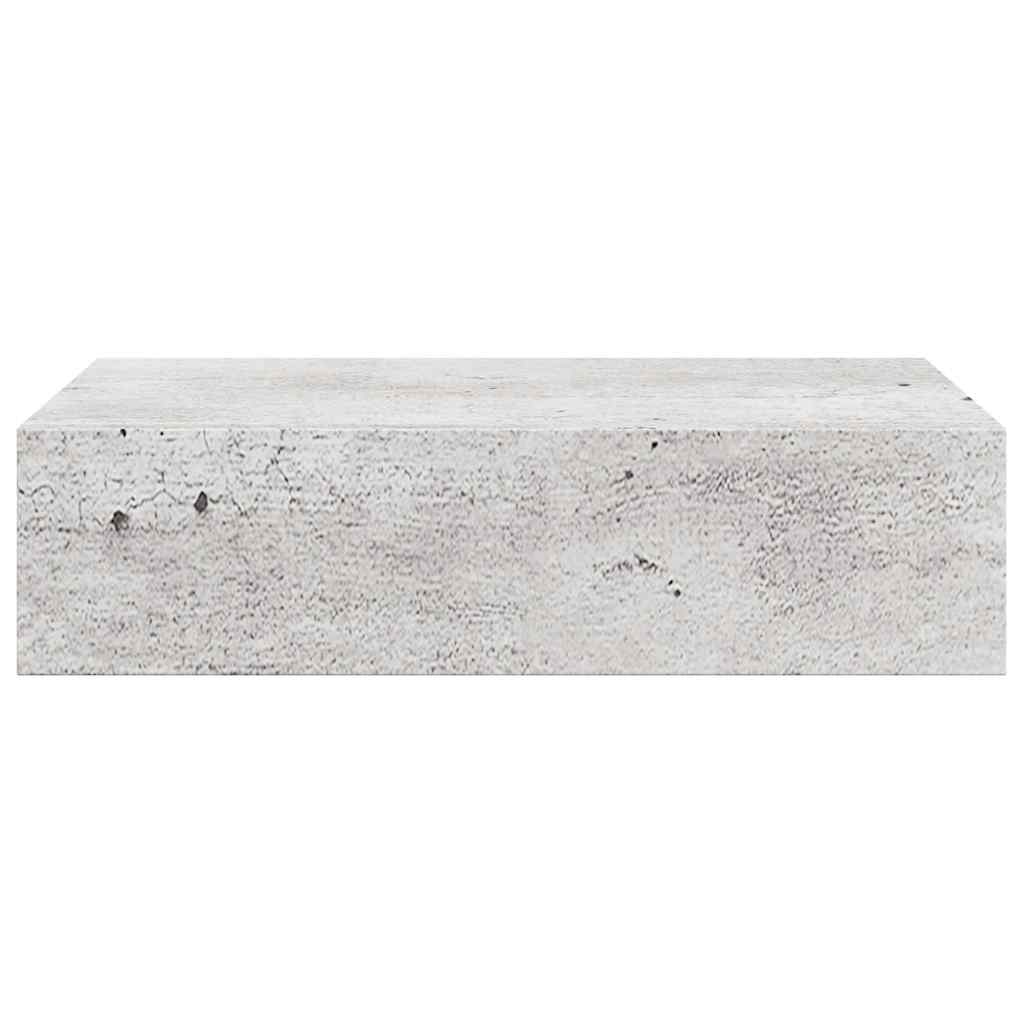 Scaffali con Cassetti 2 pz Grigio Cemento 40x23,5x10 cm in MDF