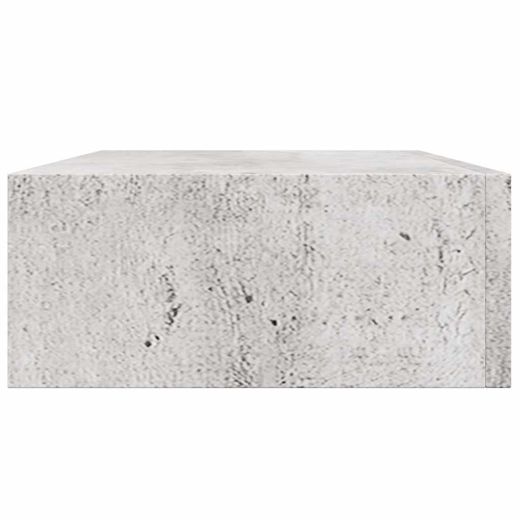 Scaffali con Cassetti 2 pz Grigio Cemento 40x23,5x10 cm in MDF