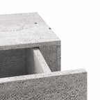 Scaffali con Cassetti 2 pz Grigio Cemento 40x23,5x10 cm in MDF