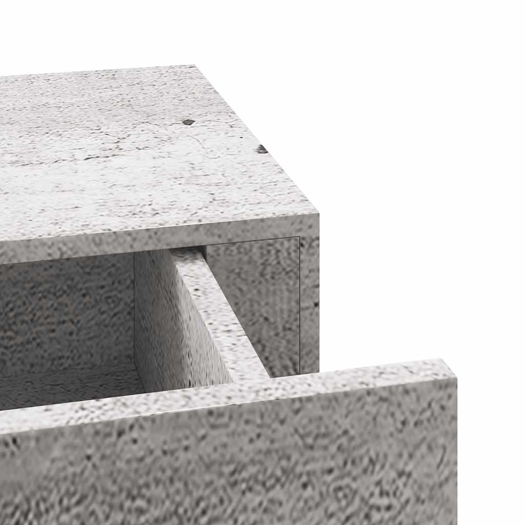 Scaffali con Cassetti 2 pz Grigio Cemento 40x23,5x10 cm in MDF