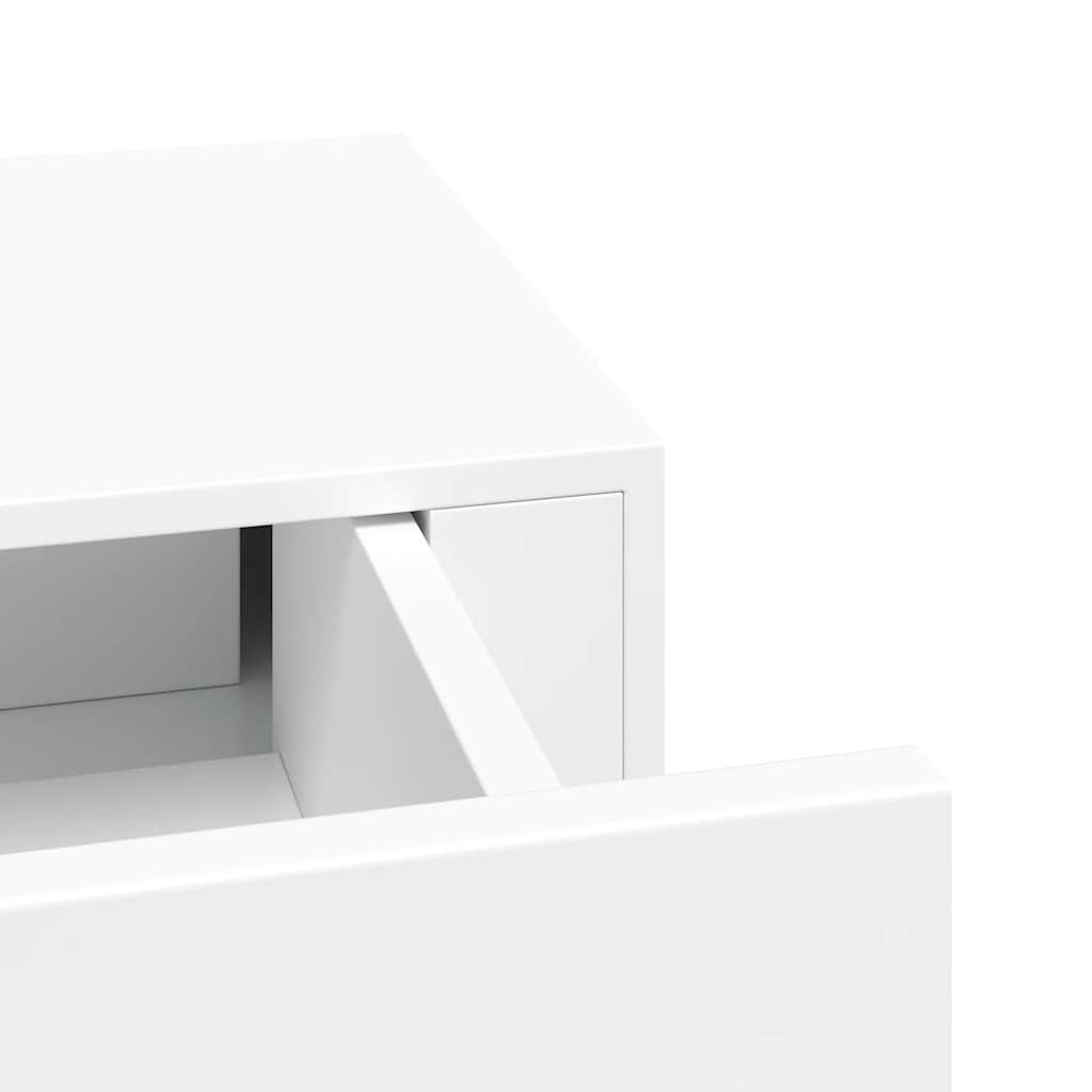 Scaffale con Cassetti da Parete Bianco 60x23,5x10 cm in MDF