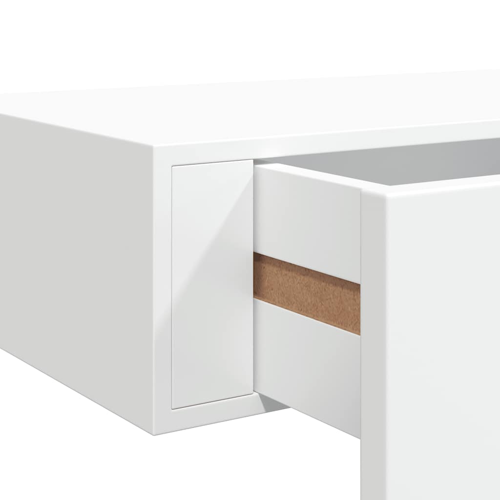 Scaffale con Cassetti da Parete Bianco 60x23,5x10 cm in MDF