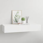 Scaffale con Cassetti da Parete Bianco 60x23,5x10 cm in MDF