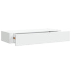 Scaffali con Cassetti da Parete 2 pz Bianchi 60x23,5x10 cm MDF