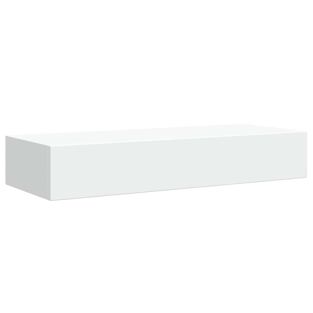Scaffali con Cassetti da Parete 2 pz Bianchi 60x23,5x10 cm MDF