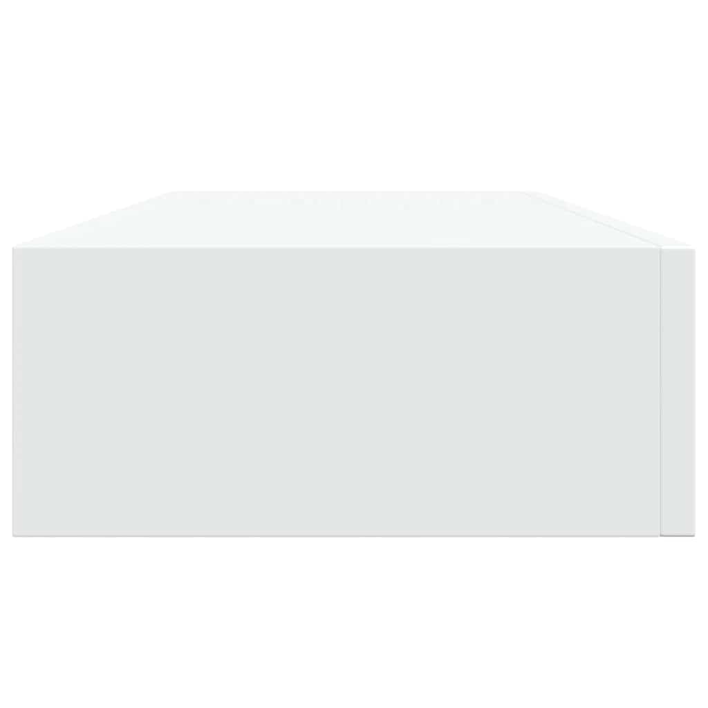 Scaffali con Cassetti da Parete 2 pz Bianchi 60x23,5x10 cm MDF