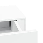 Scaffali con Cassetti da Parete 2 pz Bianchi 60x23,5x10 cm MDF