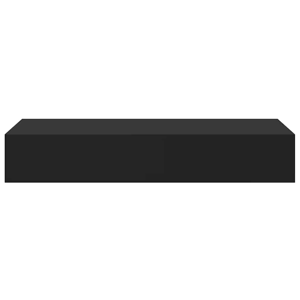 Scaffale con Cassetti da Parete Nero 60x23,5x10 cm in MDF