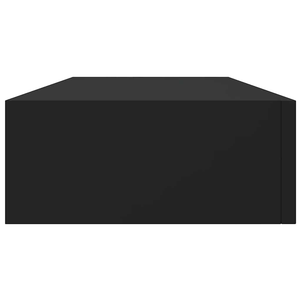 Scaffali con Cassetti da Parete 2 pz Neri 60x23,5x10 cm MDF
