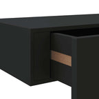 Scaffali con Cassetti da Parete 2 pz Neri 60x23,5x10 cm MDF