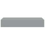 Scaffale con Cassetti da Parete Grigio 60x23,5x10 cm in MDF