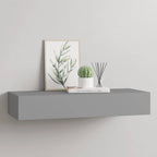 Scaffale con Cassetti da Parete Grigio 60x23,5x10 cm in MDF