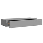 Scaffali con Cassetti da Parete 2 pz Grigi 60x23,5x10 cm MDF