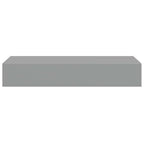 Scaffali con Cassetti da Parete 2 pz Grigi 60x23,5x10 cm MDF