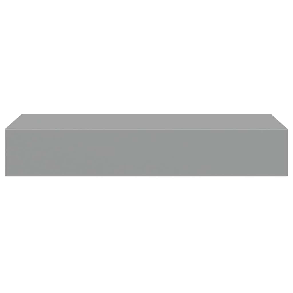 Scaffali con Cassetti da Parete 2 pz Grigi 60x23,5x10 cm MDF