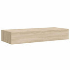 Scaffali con Cassetti da Parete 2 pz Rovere 60x23,5x10 cm MDF