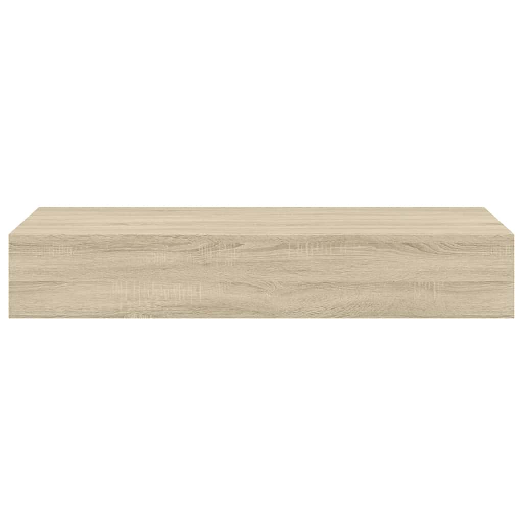 Scaffali con Cassetti da Parete 2 pz Rovere 60x23,5x10 cm MDF