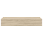 Scaffali con Cassetti da Parete 2 pz Rovere 60x23,5x10 cm MDF