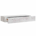 Scaffale con Cassetti da Parete Grigio Cemento 60x23,5x10cm MDF