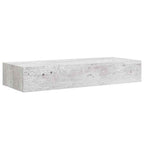 Scaffale con Cassetti da Parete Grigio Cemento 60x23,5x10cm MDF