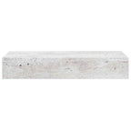 Scaffale con Cassetti da Parete Grigio Cemento 60x23,5x10cm MDF
