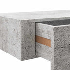 Scaffale con Cassetti da Parete Grigio Cemento 60x23,5x10cm MDF