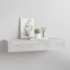 Scaffale con Cassetti da Parete Grigio Cemento 60x23,5x10cm MDF