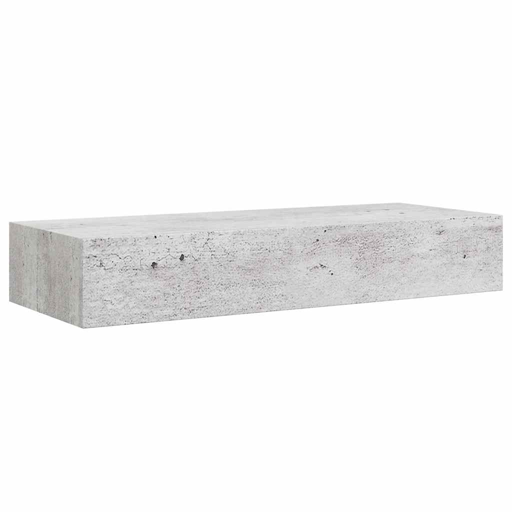 Scaffali con Cassetti 2 pz Grigio Cemento 60x23,5x10 cm in MDF