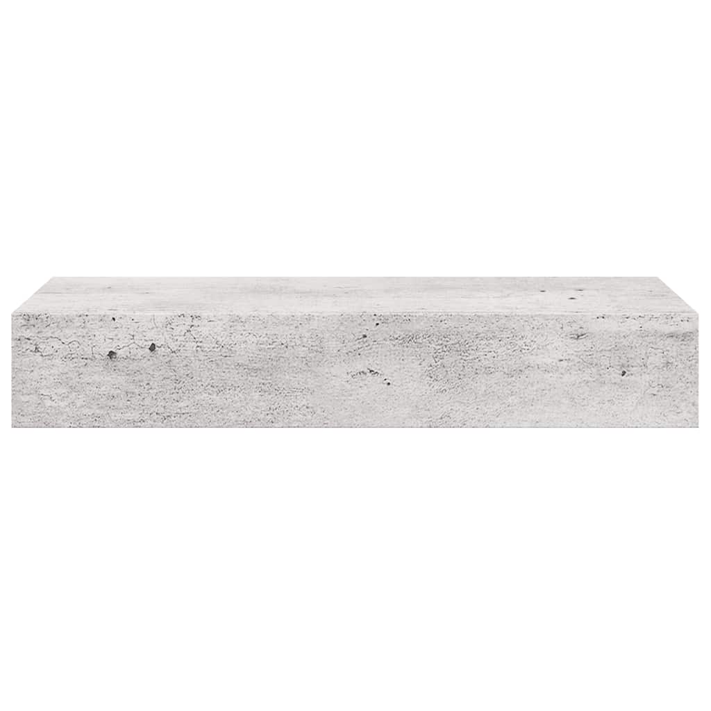 Scaffali con Cassetti 2 pz Grigio Cemento 60x23,5x10 cm in MDF
