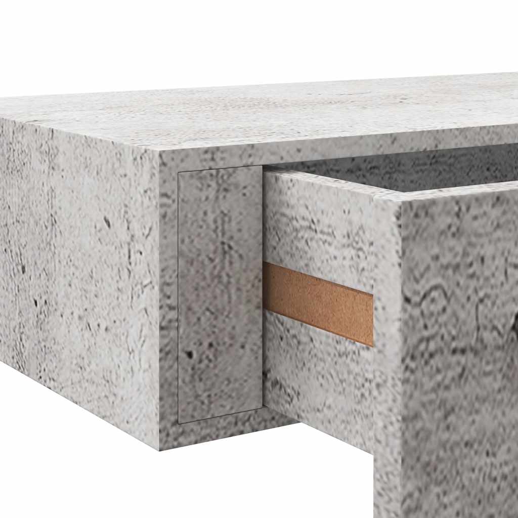Scaffali con Cassetti 2 pz Grigio Cemento 60x23,5x10 cm in MDF