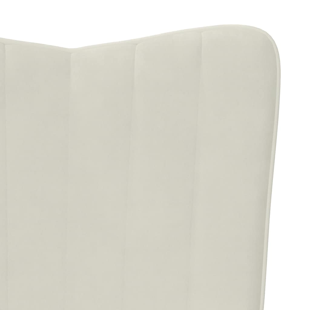 Poltrona Relax Bianco Crema in Velluto