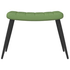 Poltrona Relax con Sgabello Verde Chiaro in Velluto