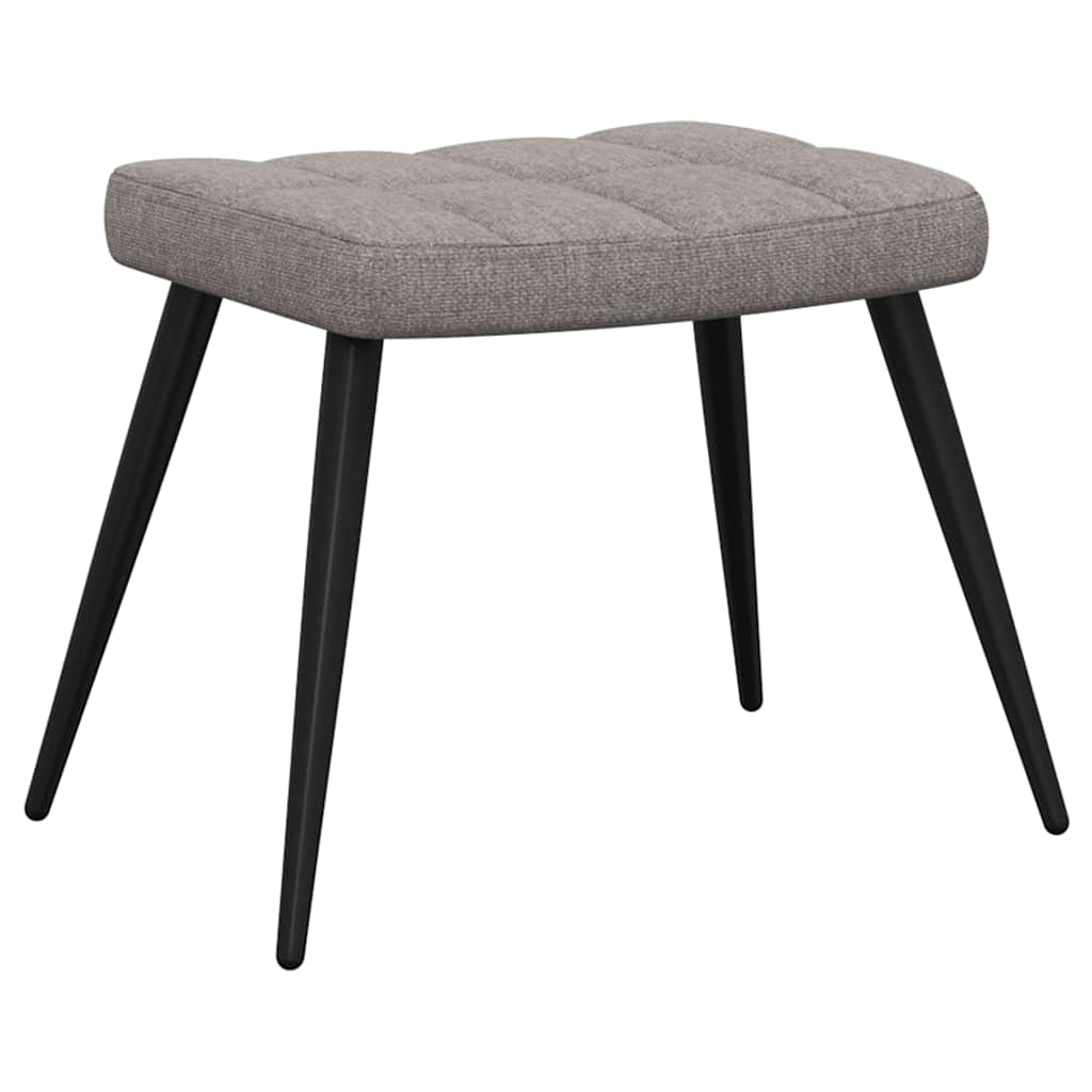Sedia Relax con Sgabello Tortora in Tessuto