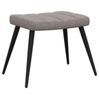 Sedia Relax con Sgabello Tortora in Tessuto