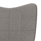 Sedia Relax con Sgabello Tortora in Tessuto