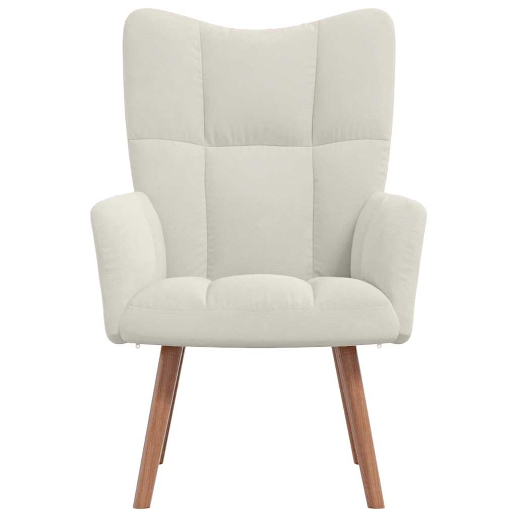 Sedia Relax Bianco Crema Velluto