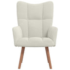 Sedia Relax Bianco Crema Velluto