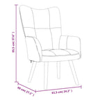 Sedia Relax Bianco Crema Velluto