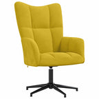 Sedia Relax Giallo Senape in Velluto